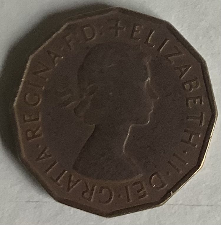 United Kingdom 3 Pence 1955  coin collectible - Main Image 2