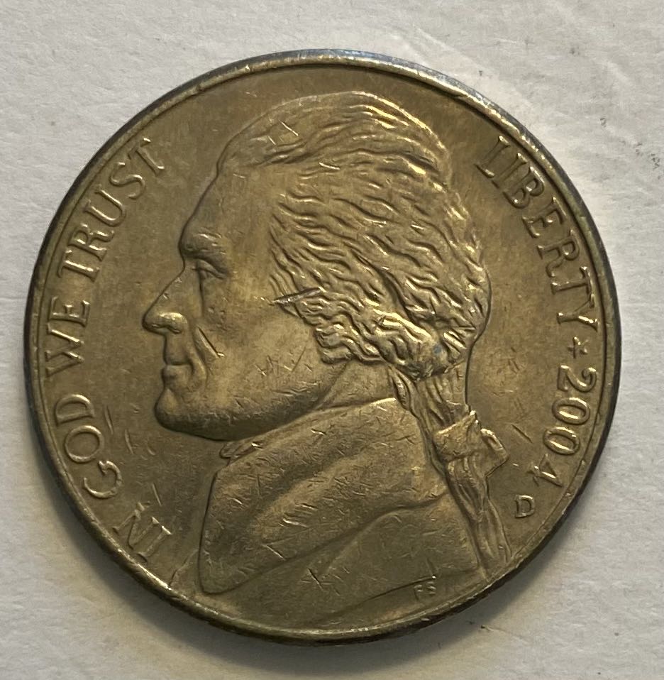 Nickel Jefferson 1956 D