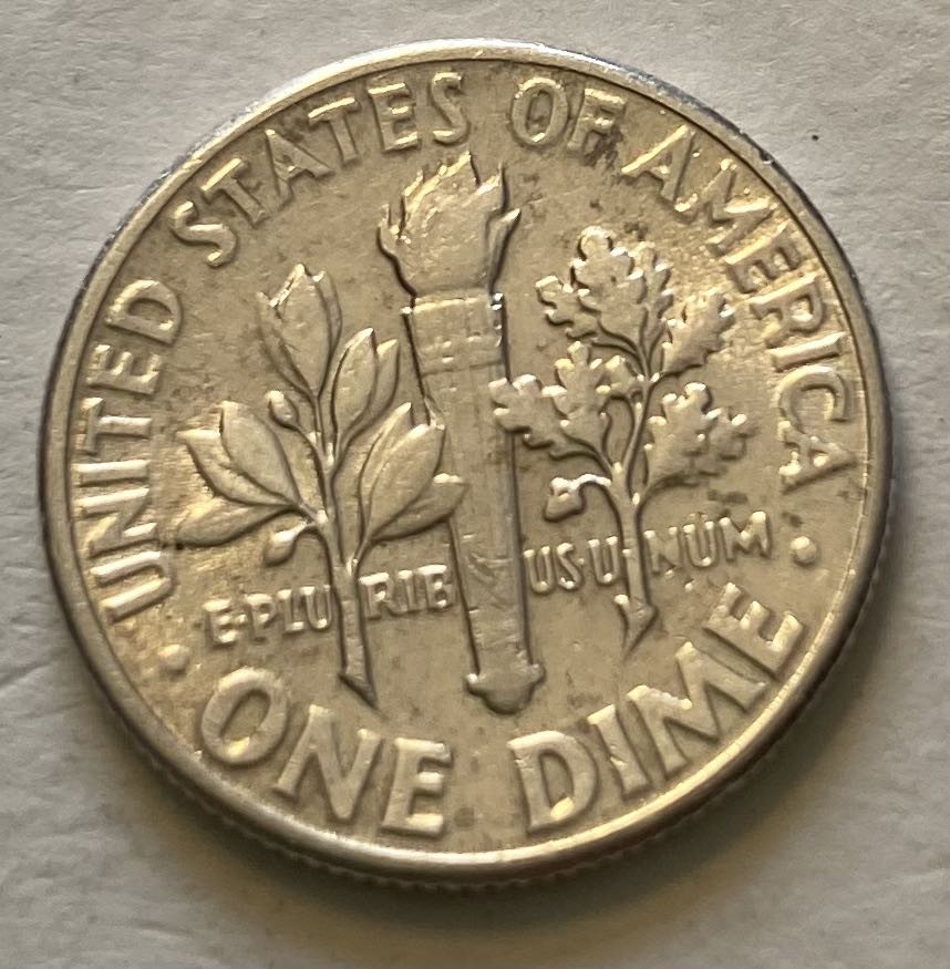 Dime Roosevelt 1957 Silver  coin collectible - Main Image 2