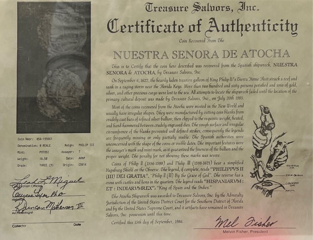 Atocha Shipwreck  coin collectible - Main Image 3