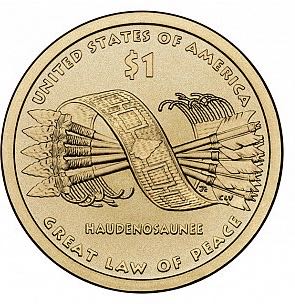 2010  $1 Sacagawea- Great Law Of Peace  coin collectible - Main Image 2