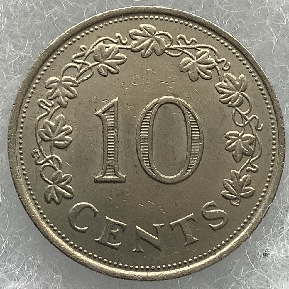Malta 10 Cents 1972  coin collectible - Main Image 2