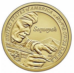 Sacagawea- Cherokee Syllabary Sequoyah  coin collectible - Main Image 2