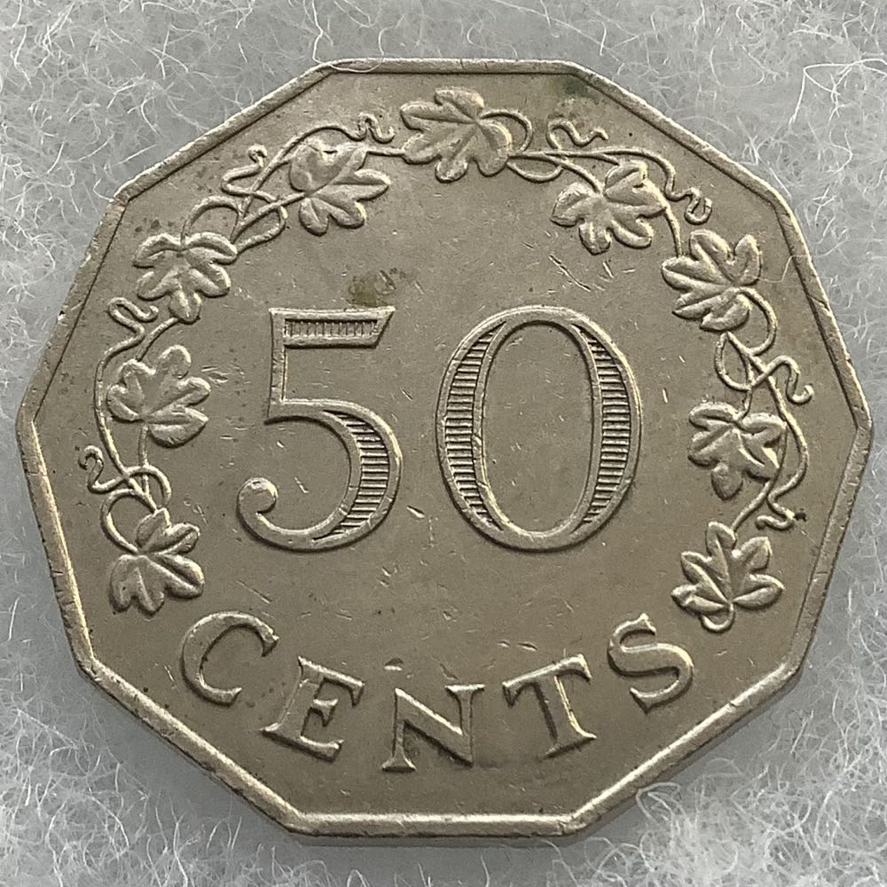 Malta 50 Cents 1972  coin collectible - Main Image 2