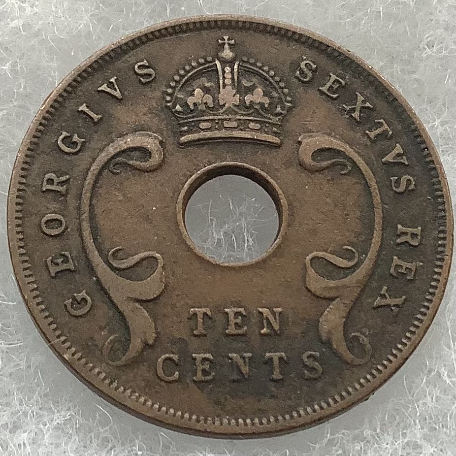 British East Africa 10 Cents 1952  coin collectible - Main Image 2