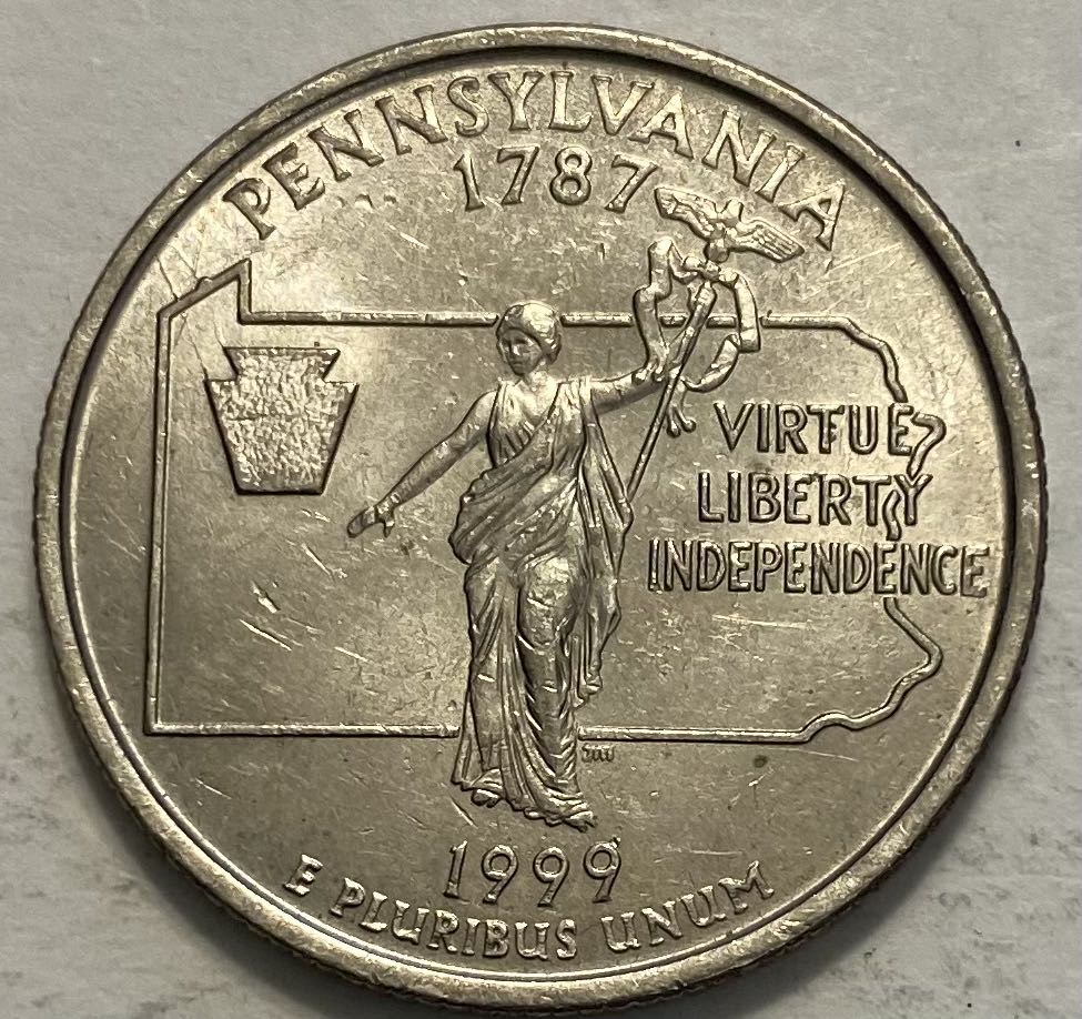 State Quarter Pennsylvania 1999-S (Silver)  coin collectible - Main Image 2