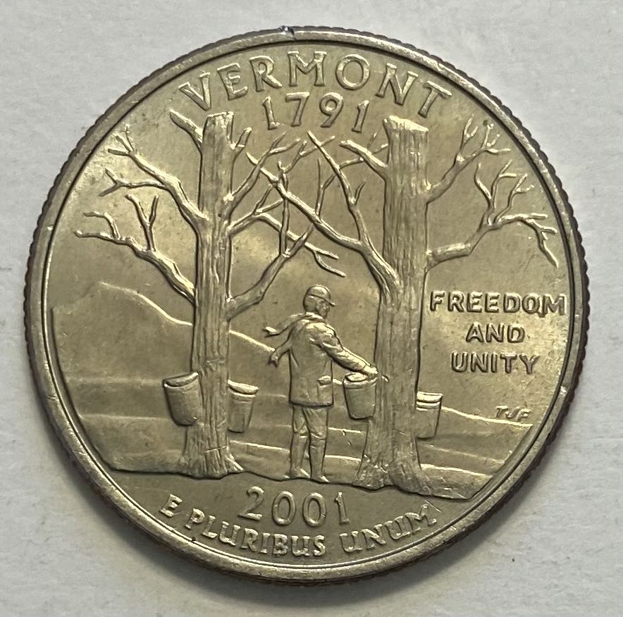 Quarter State- Vermont  coin collectible - Main Image 2