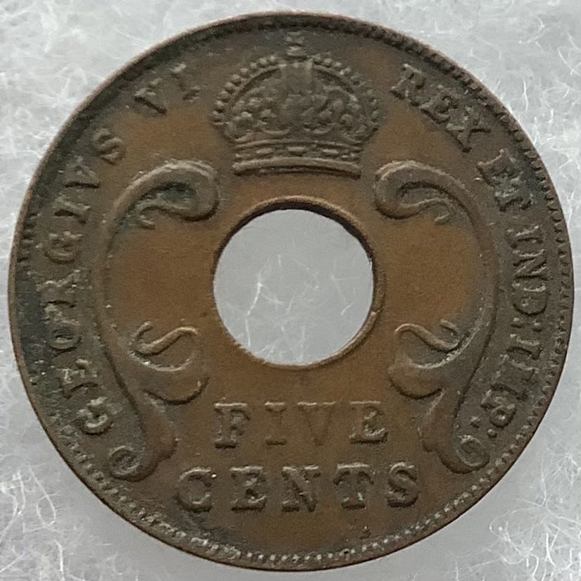 British East Africa 5 Cents 1941  coin collectible - Main Image 2
