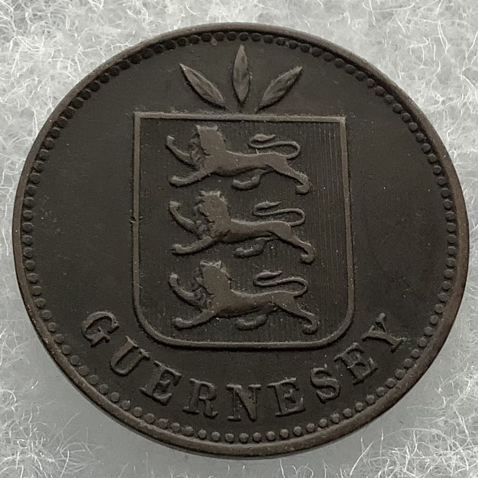 Guernsey 5 Doubles 1902  coin collectible - Main Image 2