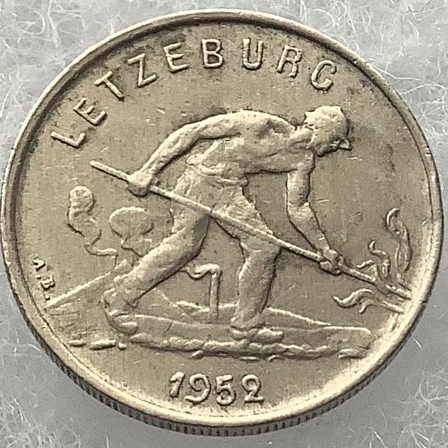 Luxembourg 1 Franc 1952  coin collectible - Main Image 2