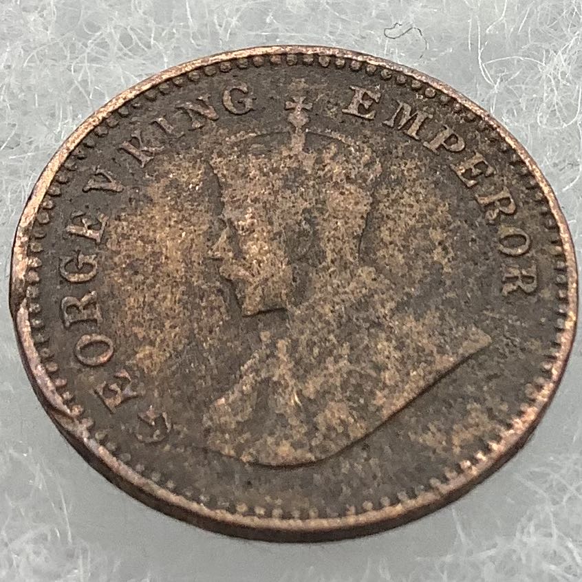 India 1/12 Anna 1920  coin collectible - Main Image 2