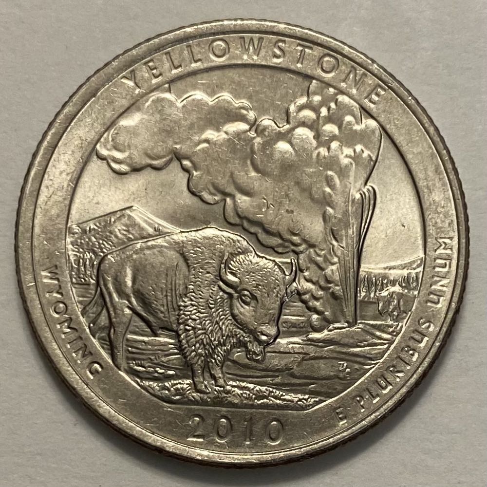 US Quarter National Park- Wyoming Yellowstone  coin collectible - Main Image 2