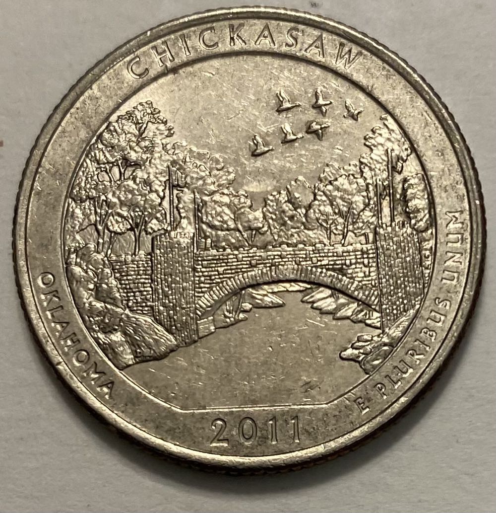 Quarter National Park- Oklahoma Chickasaw  coin collectible - Main Image 2
