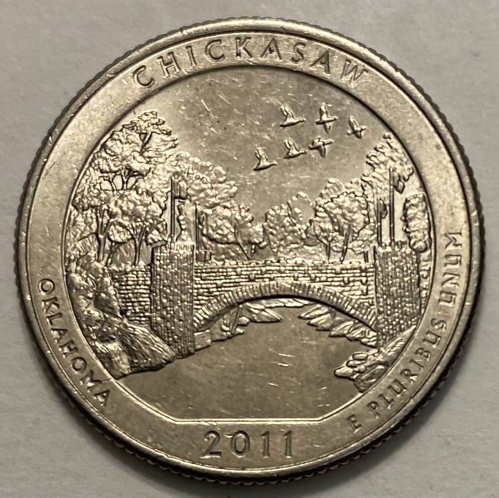 Quarter National Park- Oklahoma Chickasaw  coin collectible - Main Image 2