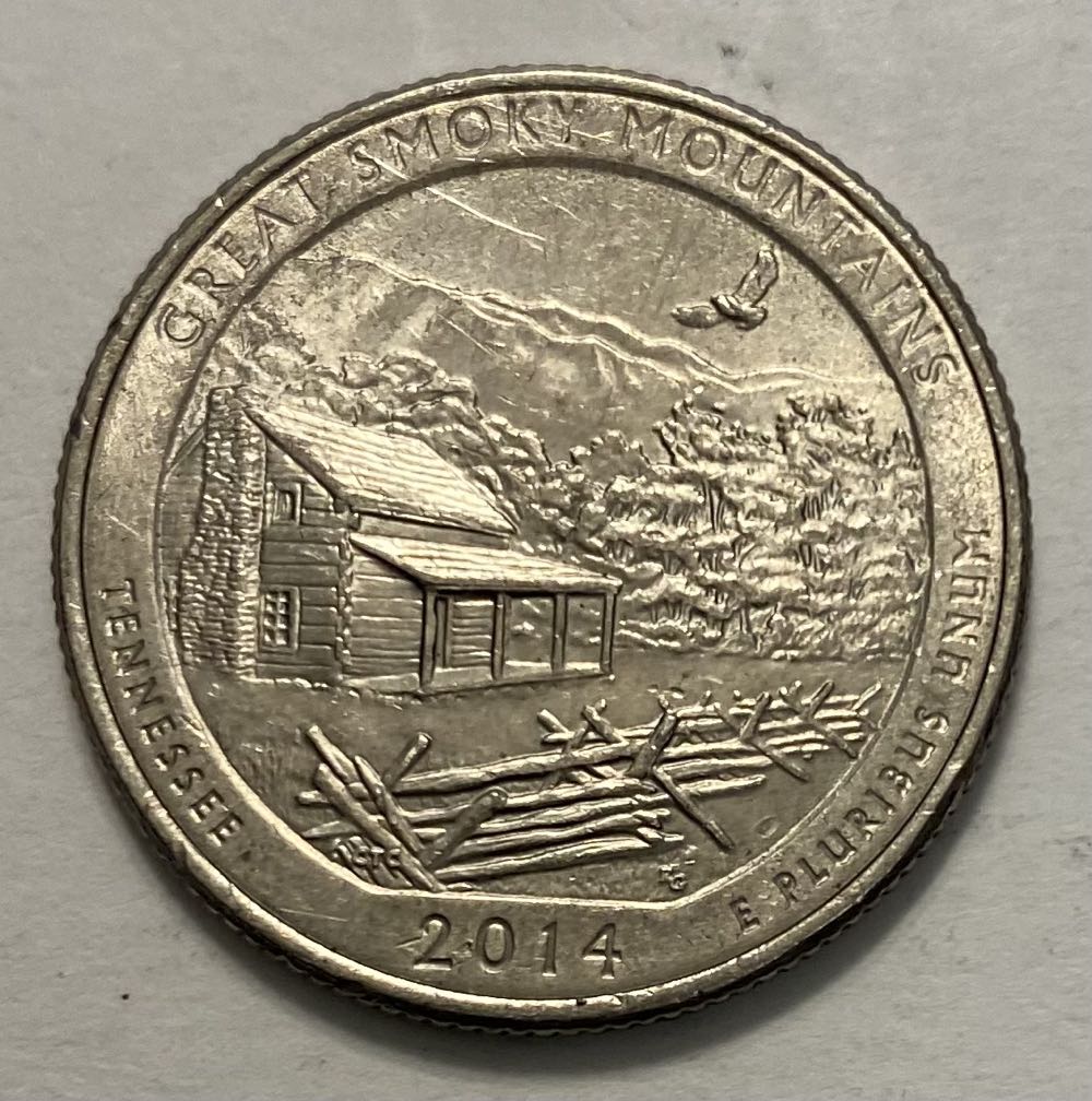 Quarter National Park- Tennessee Great Smokey Mountains  coin collectible - Main Image 2