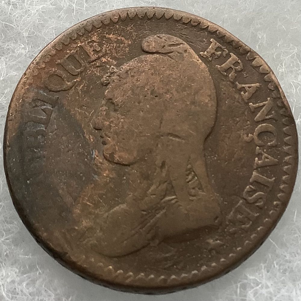 France 1 Décime 1796  coin collectible - Main Image 2