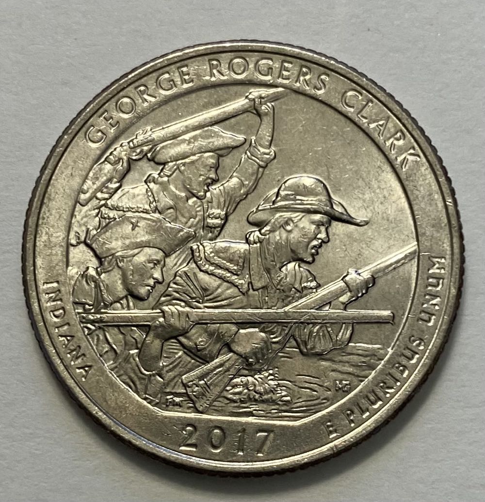 Quarter National Park- Indiana George Rogers Clark  coin collectible - Main Image 2
