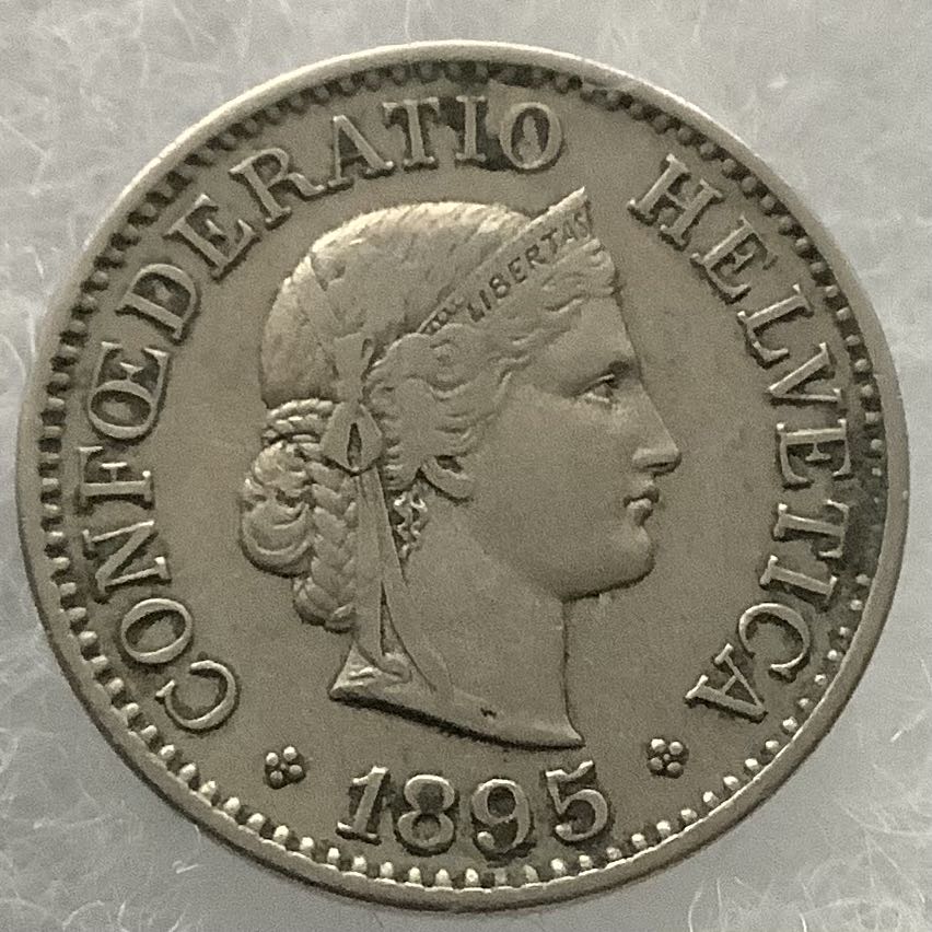Switzerland 10 Rappen 1895  coin collectible - Main Image 2