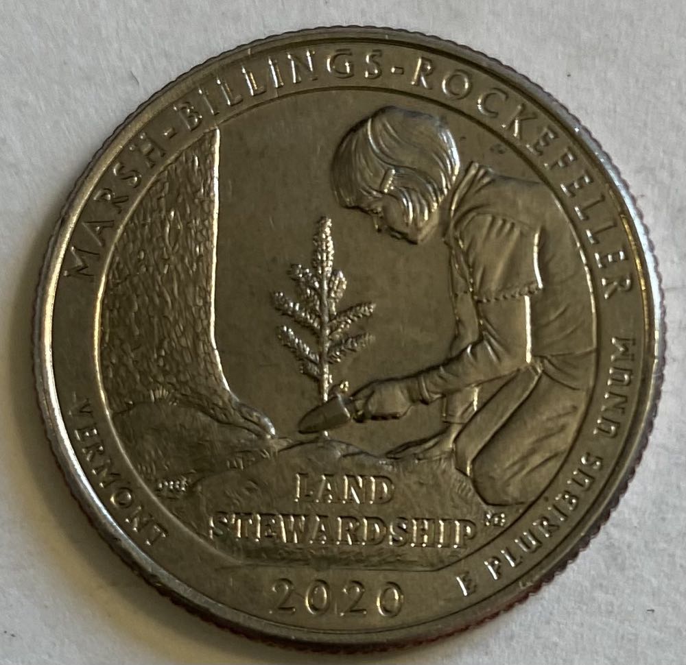 Quarter National Park- Vermont Marsh Billings Rockefeller  coin collectible - Main Image 2