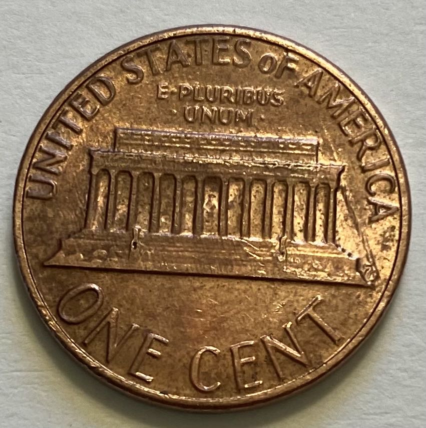 Penny Lincoln Memorial 1984 D  coin collectible - Main Image 2