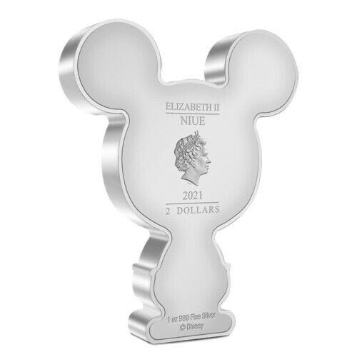 2021 Disney™ $2 Niue Pure Silver Chibi Coin™ -Mickey Mouse - ONLY 2,000 MADE  coin collectible - Main Image 3