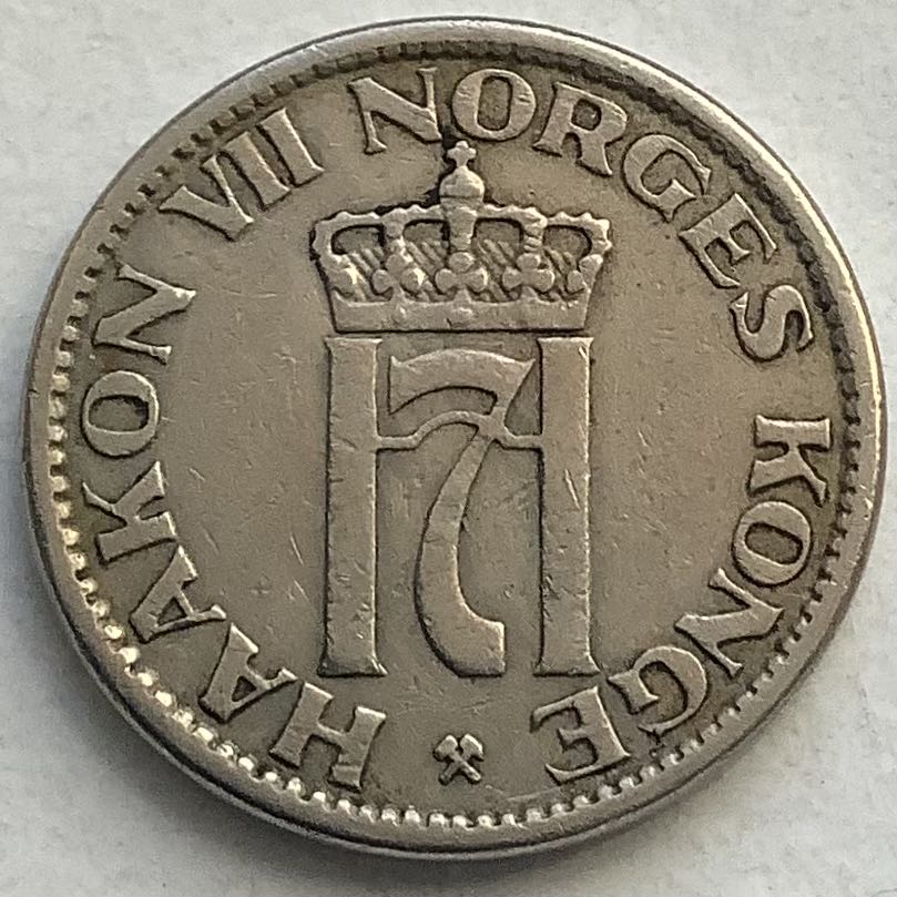 Norway 50 Ore 1953  coin collectible - Main Image 2