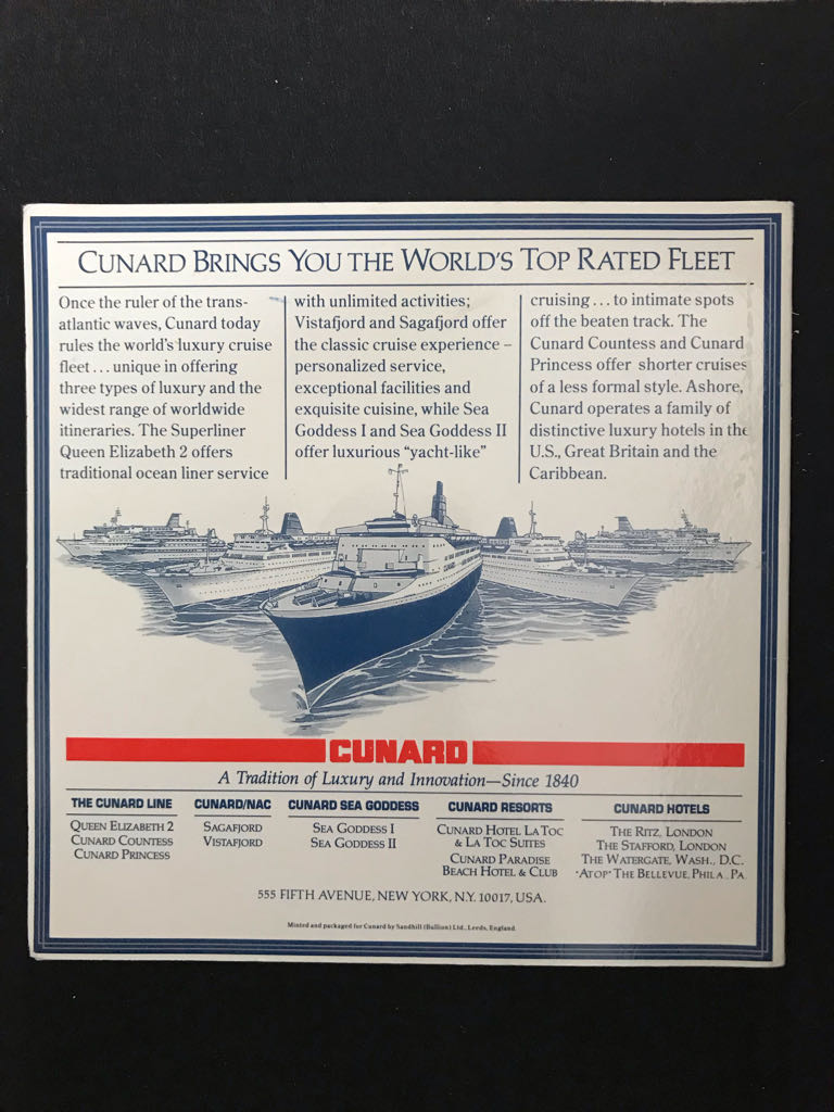 Maiden Voyage Of QEII Medal  coin collectible - Main Image 2