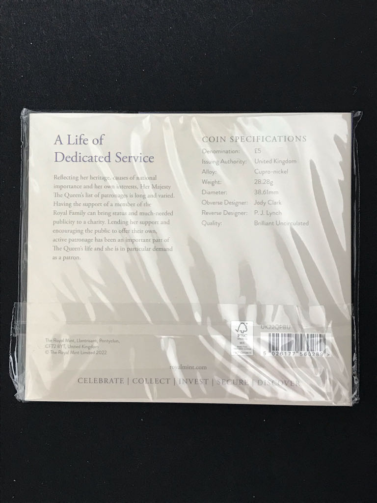 The Queen’s Reign Charity And Patronage Brilliant Uncirculated Coin  coin collectible - Main Image 2