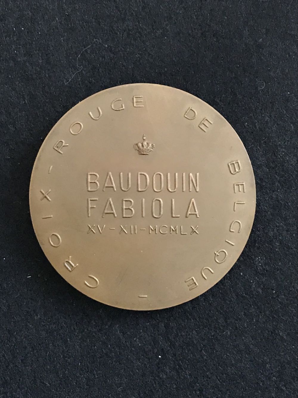Wedding Of King Baudouin & Queen Fabiola Medal  coin collectible - Main Image 2