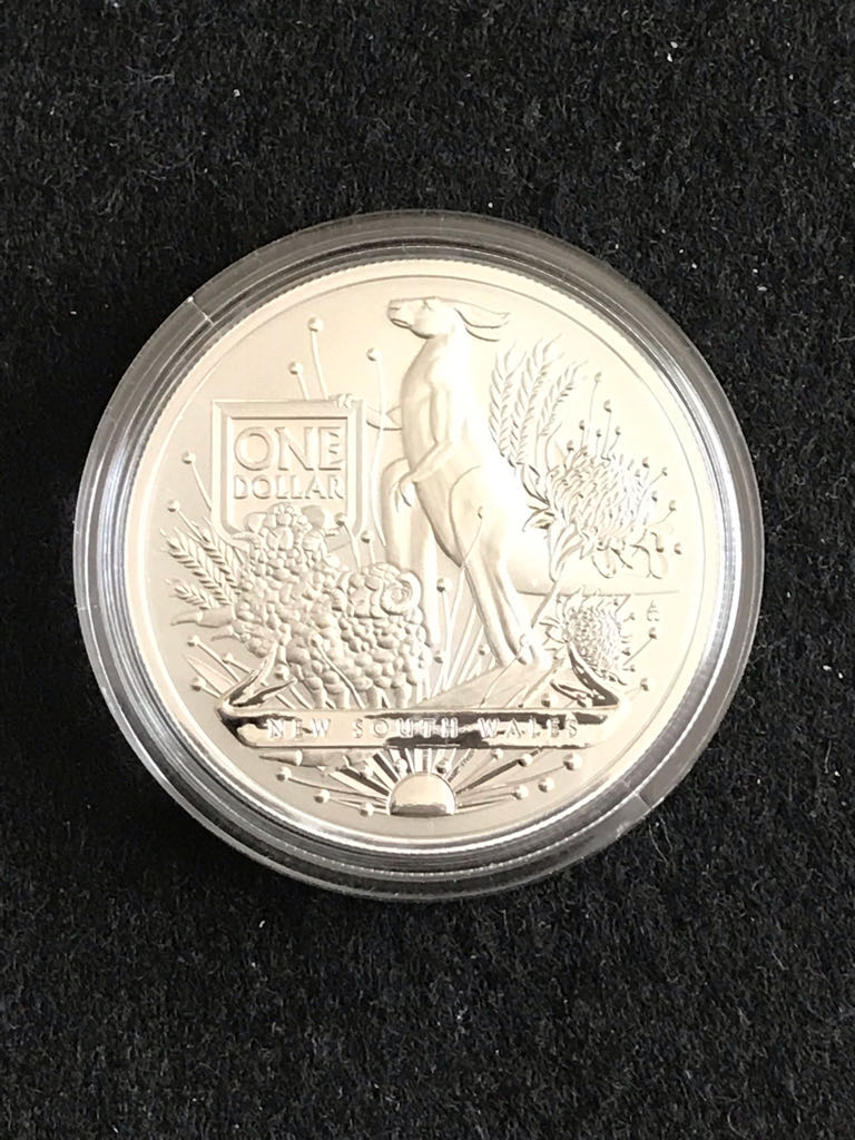 New South Wales Coat Of Arms Silver Bullion  coin collectible - Main Image 2