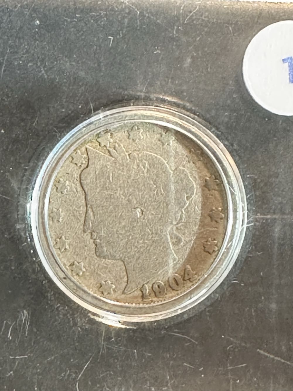 Nickel, Liberty V 1904  coin collectible - Main Image 3