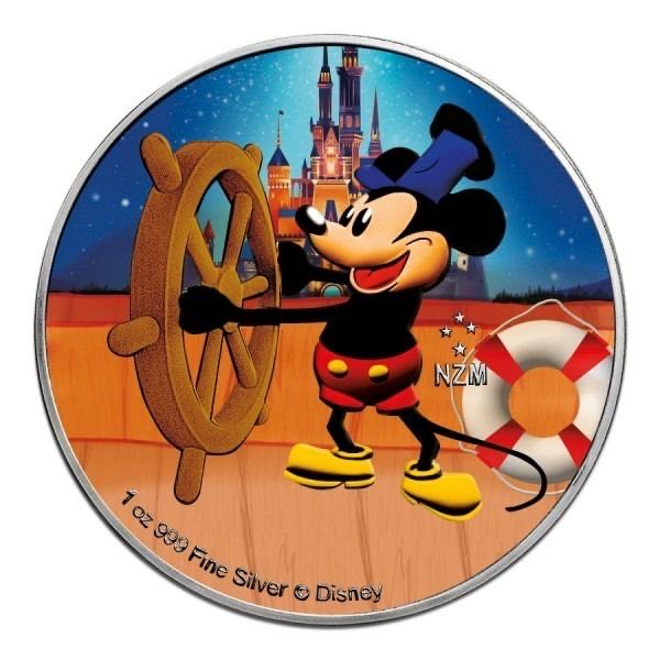 Niue 2017 2$ Mickey Mouse Steamboat Willie Disney Palace Colorized Coin - 1 Oz  coin collectible - Main Image 3
