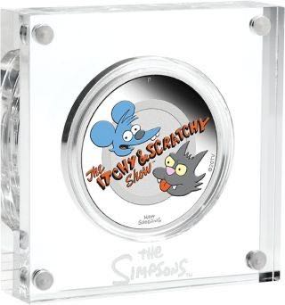 Tuvalu 2020 1$ The Simpsons “Itchy & Scratchy” 1 Oz Silver Coin  coin collectible - Main Image 3