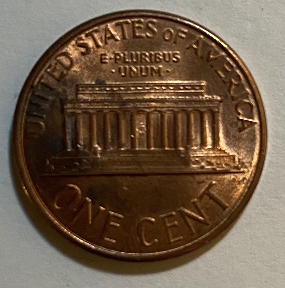 Penny Lincoln Memorial 1987 D  coin collectible - Main Image 2