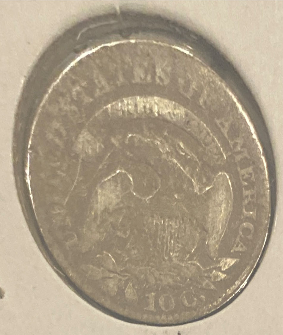 1827 Pointed Bust Dime   coin collectible - Main Image 2