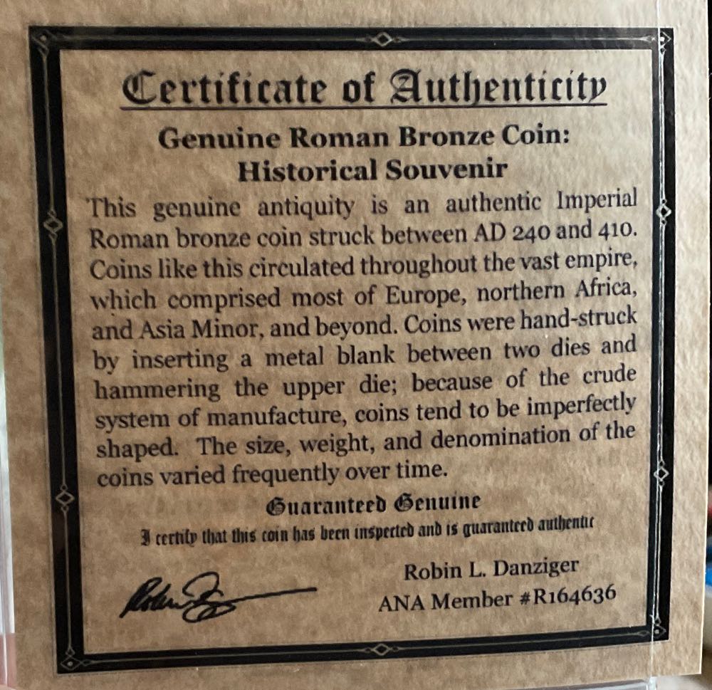 Genuine Roman Bronze Coin  coin collectible - Main Image 3