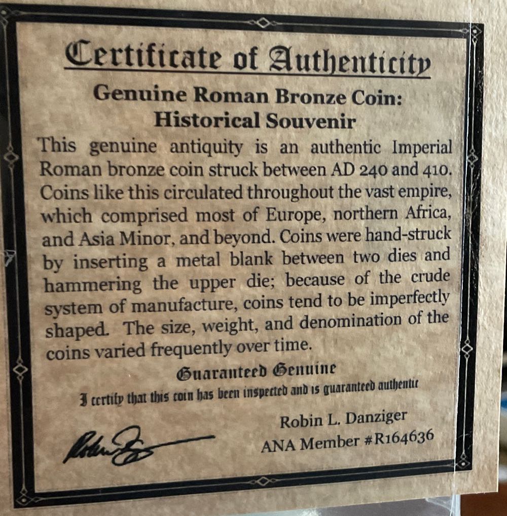 Genuine Roman Bronze Coin  coin collectible - Main Image 3