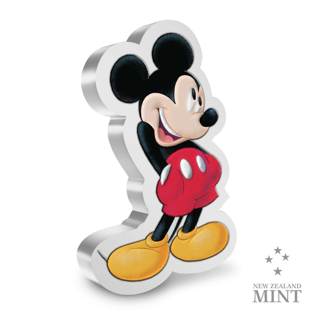 2021 $2 Niue - Disney Mickey & Friends: Mickey Mouse (Shaped Coin) - NZM (1oz Silver)  coin collectible - Main Image 2