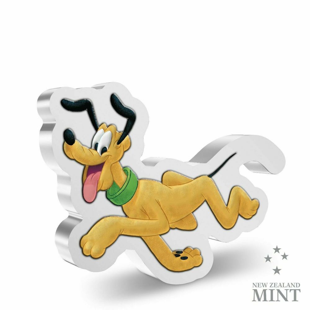 2021 $2 Niue - Disney Mickey & Friends: Pluto (Shaped Coin) - NZM (1oz Silver)  coin collectible - Main Image 2
