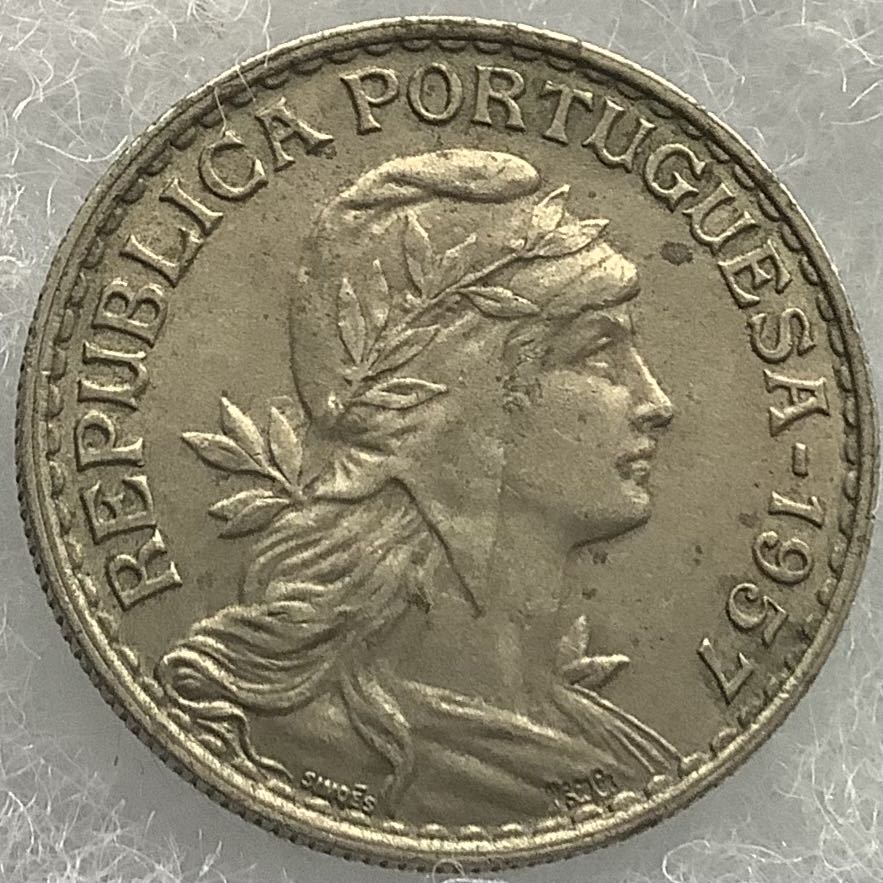 Portugal 1 Escudo 1957  coin collectible - Main Image 2