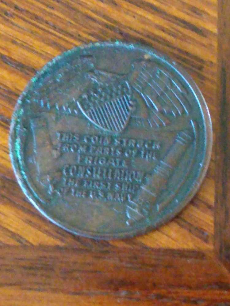 Medal 1797 Frigate Constellation Navy Ship  coin collectible - Main Image 2