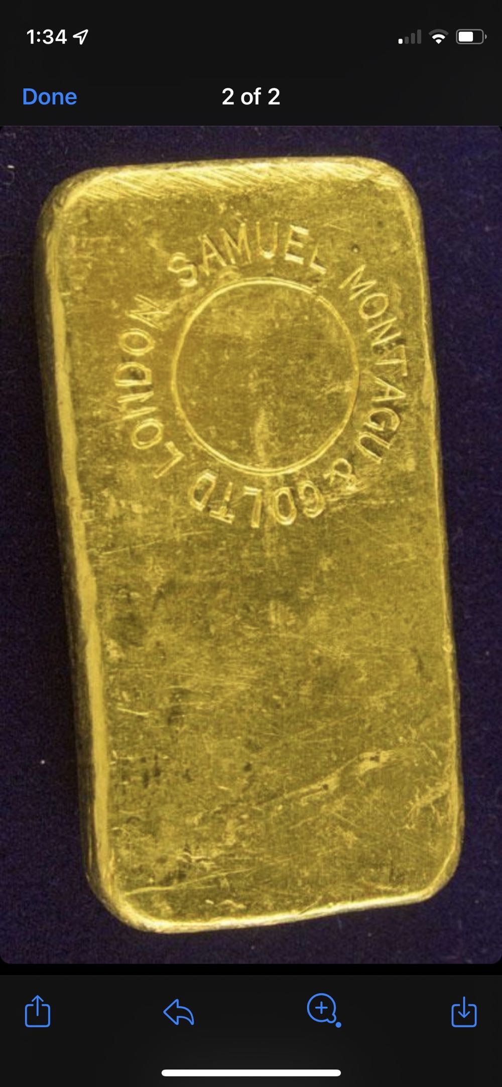 100g Rothchild w/Samuel Montegu & Goltd Stamp  coin collectible - Main Image 2