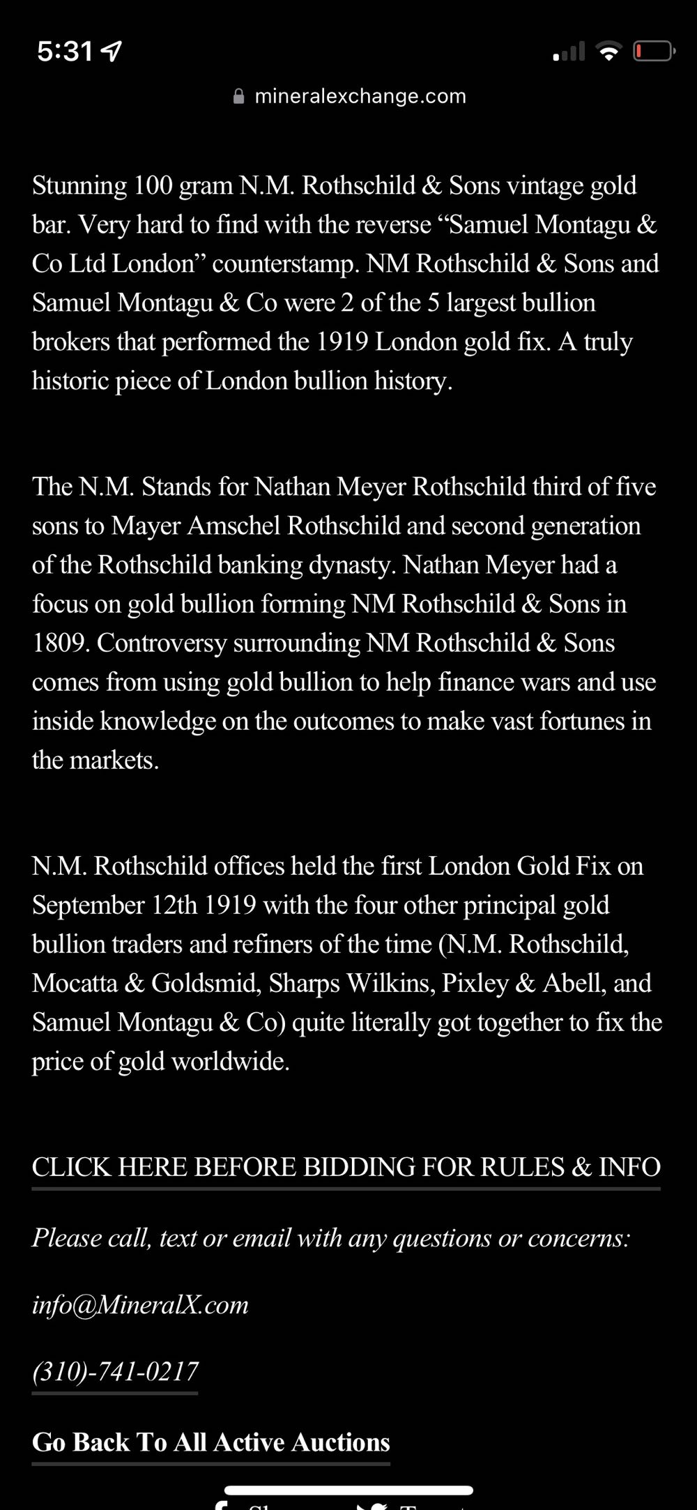 100g Rothchild w/Samuel Montegu & Goltd Stamp  coin collectible - Main Image 3