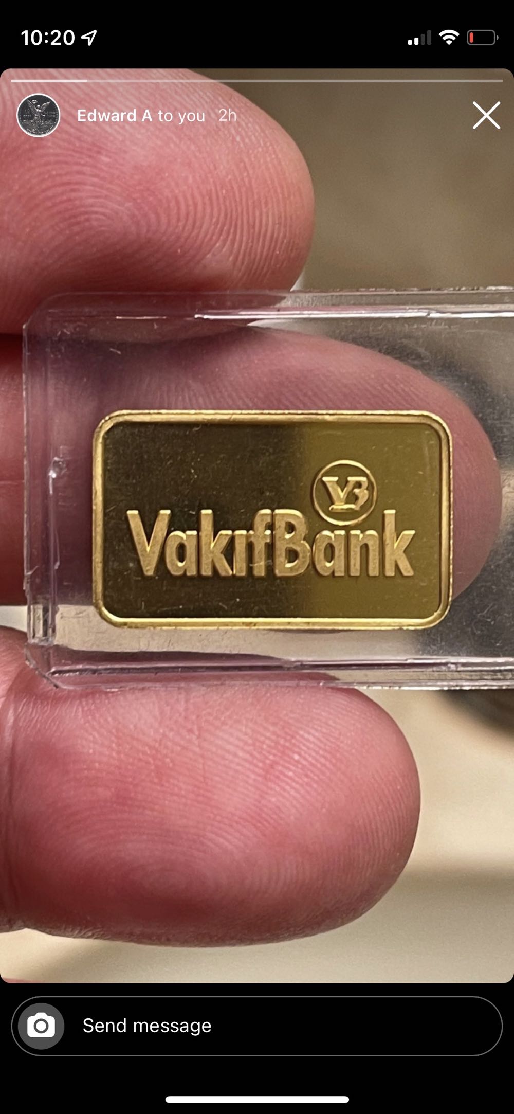 5 Gram Credit Suisse Vintage Pressed Bank Bar  coin collectible - Main Image 2