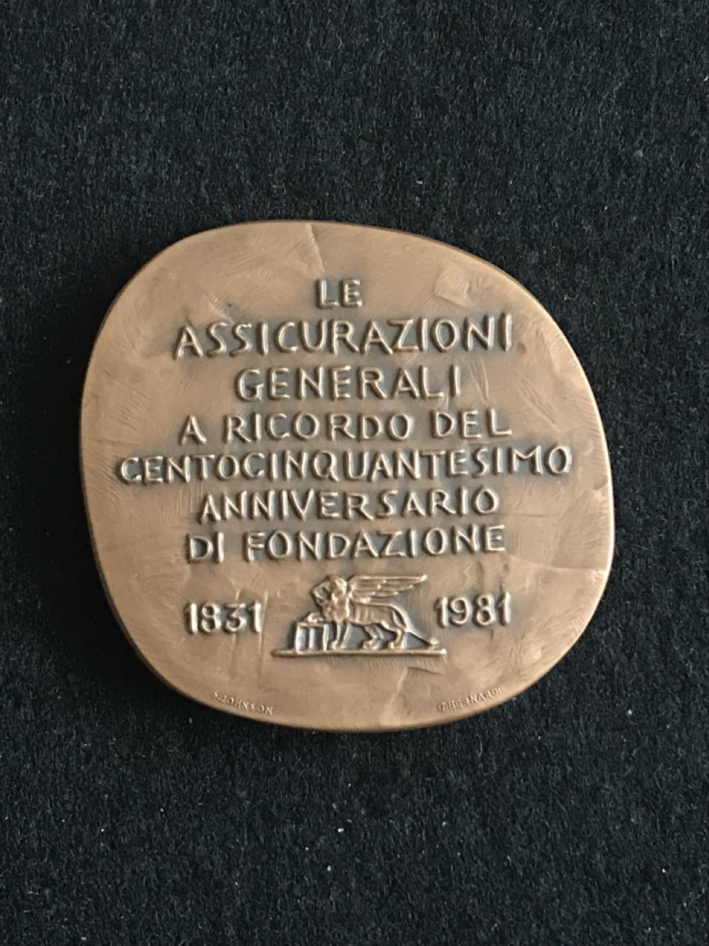 Generali Insurance Company 150th Anniversary Medal  coin collectible - Main Image 2