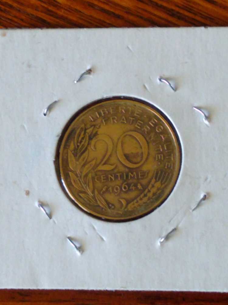 Foreign France 20 Centimes   coin collectible - Main Image 2