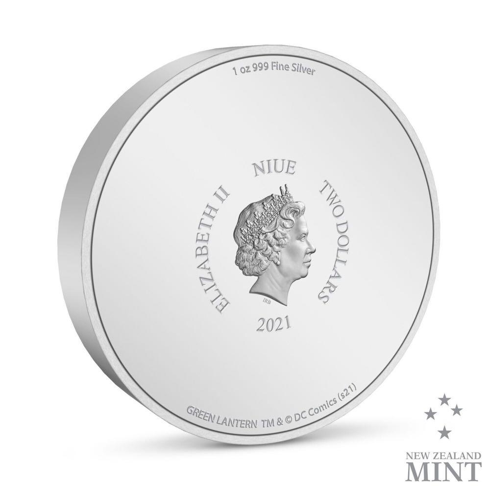 NIUE 2021 2$ - GREEN LANTERN™ Emblem  - 1 OZ - DC Comics Logos (5.)  coin collectible - Main Image 2
