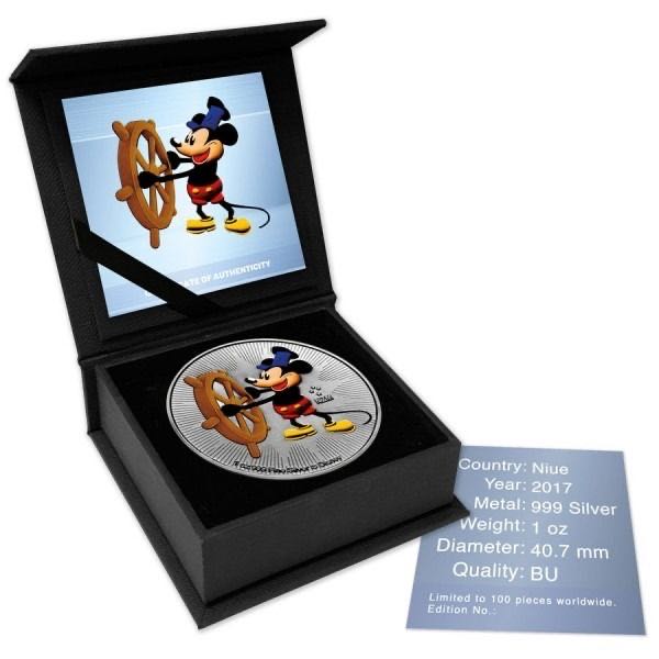 Niue 2017 2$ Mickey Mouse Steamboat Willie Disney Colorized Coin - 1 Oz  coin collectible - Main Image 4