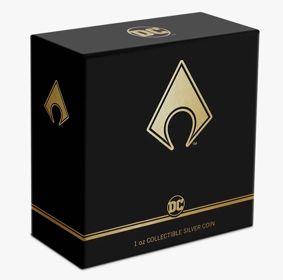 NIUE 2021 2$ - AQUAMAN Emblem - 1 OZ - DC Comics Logos (3.)  coin collectible - Main Image 4