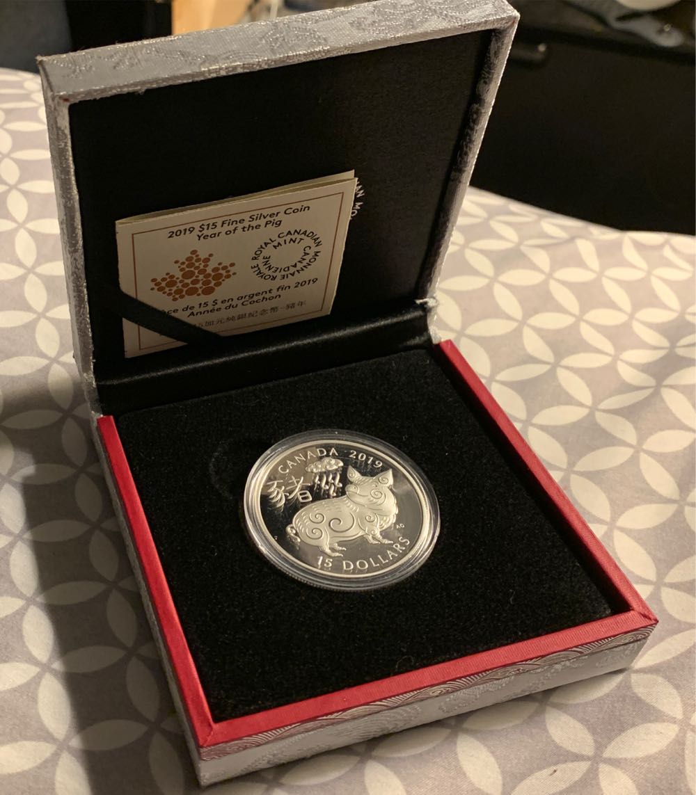Year Of The Pig $15 Silver Coin  coin collectible [Barcode 623932089440] - Main Image 3